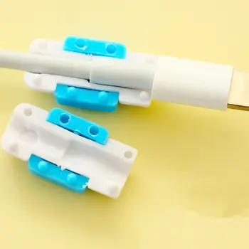10 бр USB кабел, протектор слушалки тел кабел защитно покритие случаен цвят данни зарядно слушалки кабел капак защитен ръкав 1455