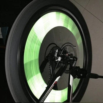 12шт каране на велосипед велосипеди колело спица рефлектор светоотражающее определяне на сигнална лампа(зелен) 18397