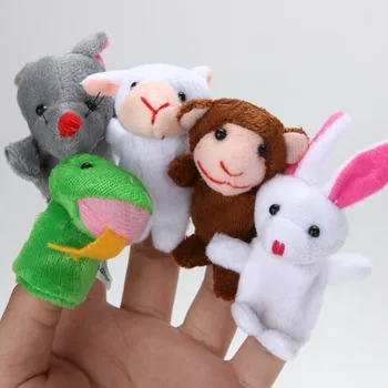 12шт пръст кукла плюшени играчки китайския Зодиак биологична кукла за деца, подарък за рожден Ден на животните карикатура деца любим пръст кукла 17053