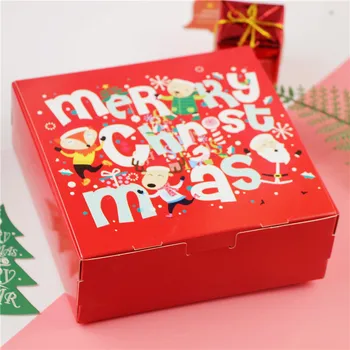 200шт Коледа ръчно изработени САМ Niu палачинка опаковане на подарък кутия, ядки, сушени плодове е подарък кутия 700