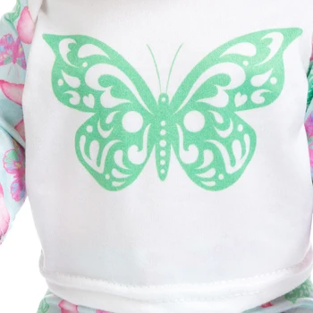 2020 New New Baby Born Fit 18 инча кукла облекло, аксесоари пеперуда зелена облекло-костюм за бебе Рожден Ден на фестивала подарък