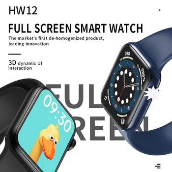 2021 HW12 HW16 полноэкранные смарт часовника 44 мм 40 мм жените и мъжете AK76 Smartwatch с парола за Разделяне на екрана на Bluetooth PK IWO 13 FK88