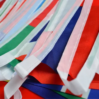 32 хартата струнен флаг страни по целия свят Флаг нации световното първенство 32 отбора на Олимпийските игри окачени знамена 886