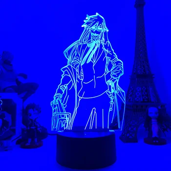 3D Led лампа аниме черен Иконом фигура лека нощ за украса на стаята светлина деца на дете, подарък за Рожден Ден на маса с настолна лампа нощна светлина 5659