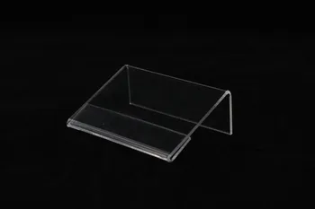 7x5cm прозрачна акрилна пластмасова маса знак за цена на етикета дисплей хартия промоция за притежателите на карти с дебелина 1,3 mm L стойка 1852