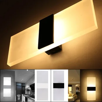 AC85-265V LED Acrylic Bar Light Wall Sconces Lamp Night Light For Home Corridor Living Room Super Bright 7508