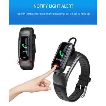 B9 безжични слушалки smart часовници сърдечен ритъм, кръвно налягане фитнес гривна 5.0 AI Глас Bluetooth слушалка часовници