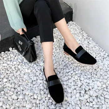CONASCO 2019 пролет лято нови лаконичен елегантни твърди женски помпи единични обувки жена квадратен чорап Рим Работна партия базова обувки 1519