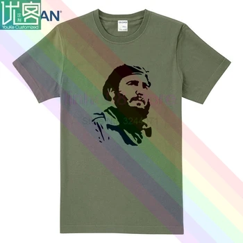 Cuba Violeta Avana Revolution Fidel Castro Basic Shirt Mens 2021 Round Neck Мъжки Tees Online Cotton Simple Round Neck T-Shirt Soft 1227