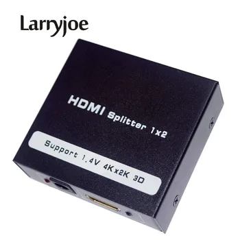 Larryjoe HDMI Splitter 1x2 подкрепа 1.4 v 4k*2k 1 HDMI вход - изход 2 HDMI с ретранслатор захранване на 3D и 4K x 2K HDMI поддържа HDTV 3D 10356