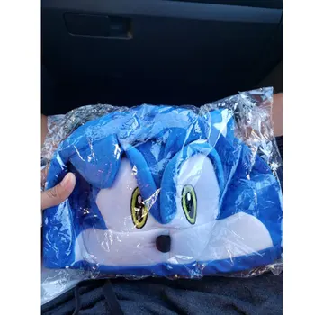OHMETOY Sonic Mask Cosplay Hat Plush Cap Sonic на Таралеж Fleece For Age 7+Teenages Adults Коледа Birthday Gift КОЛЕДА 9426