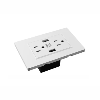 US Standard Dual USB Wall Socket,Double 2.1 A Universal Plug Socket Port Power Adapter подложки,устойчиви на сух Двухшпиндельная контакт