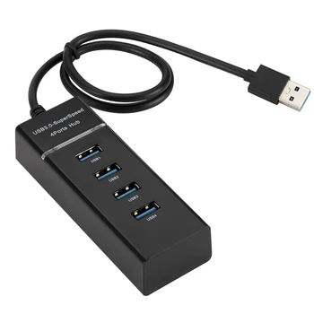 USB 3.0 4 Port ХЪБ USB Multi-Interface Дърва Adapter For Windows 7/Vista/XP Computer One For Four Extended Hub 8922