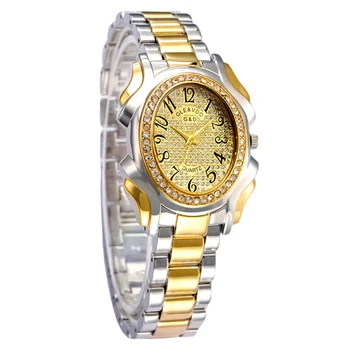 XG64 G&D GLE&VDO марка луксозни дамски часовник злато Womem гривна часовници мода планински кристал, дами рокля часовници reloj mujer 1226