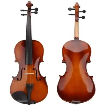 Акустична Цигулка 3/4 Пълен размер с корпус лук colophony натурален