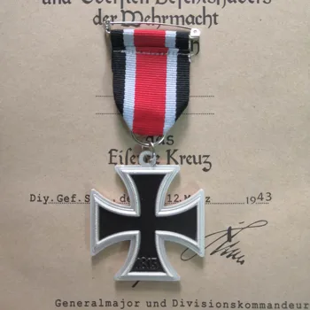 Германия 1939 Железен кръст медал на икона от 2-ри клас с панделка военен фен украса Deutschland Eisernes Kreuz II. Klasse EK2 511