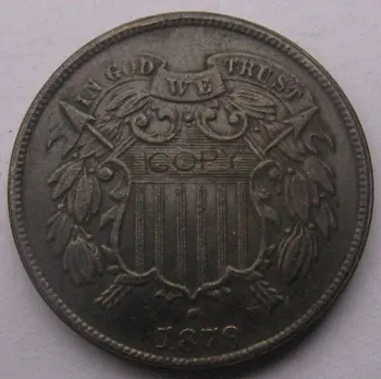 Два цента 1879 копие монети безплатна доставка 846