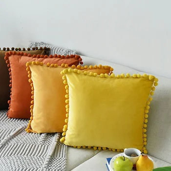 Декоративни възглавници за дивана коса топката дантела, кадифе седалка 45*45/30x50 см възглавница възглавница интериор номер на легло хвърли хол калъф 2997