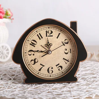 Европейският модерна къща Sweet Love Home Wake Up Alarm Clock for Kids Home Decoration игла настолни компютри часовници, подарък за Рожден Ден 1246