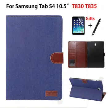 Калъф за Samsung Galaxy Tab S4 10.5 inch T830 T835 SM-T830 SM-T835 покриване на Funda таблет Каубой ПУ кожен калъф + стилус+фолио 23043