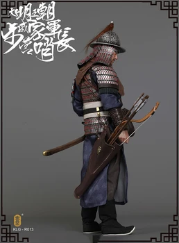 Коллекционный пълен комплект KLG-R013 1/6 Ming Dynasty Series Qi Troop-Walk Лагер Guard Leader with Double Head Action Figure for Gift 5701