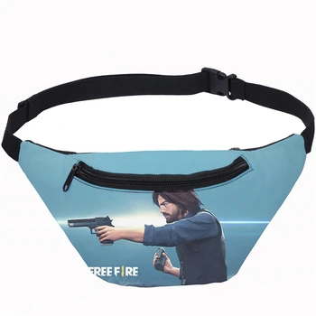 Мода игра безплатно огън унисекс човек скута чанти поясная чанта за жени Колан пътна чанта 3D печат портфейл момчета гърдите чанта куршум пакет