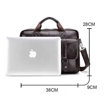 Мъжки портфейл от Vintage Brand чанта за лаптоп с високо качество на кожата Big Business Messenger Мъкна Casual Man Office чанти за рамо XA269C 18822