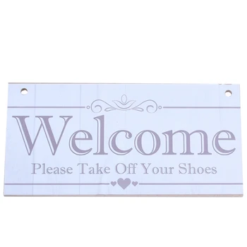 Подобряване! Добре Дошли Моля, Свалете Си Обувките Виси Табела Знак Къща Верандата Декор Подарък
