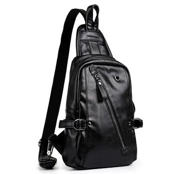 Практически Лятна Чанта Men Chest Pack Единична Презрамка Задните Кожени Чанти И Найлонови Пътни Мъжки Чанти През Рамо Vintage Chest Bag