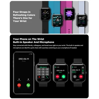 Смарт часовници за мониторинг на сърдечната честота фитнес упражнения Smartwatch приемане и извършване на разговори 10 дни срока на експлоатация на батерията, часове 11443