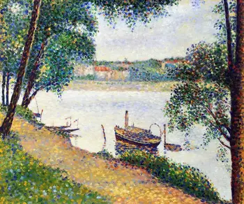 съвременна живопис сиво времето на Жорж Сера реплика на известния озеленяване на изкуството, ръчно изработени с високо качество 2787