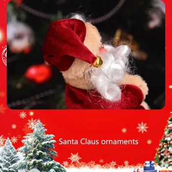 Творчески Дядо Коледа Седи Куклен Дом Коледен Подарък Играчка Фланела Прозорец Маса Украса Коледен Подарък-Коледни Неща 3392