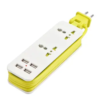 Удължител електрически контакт преносими зарядни USB портове пътуване домакински сила Лента електрически контакт захранващи контакти Smart Charg