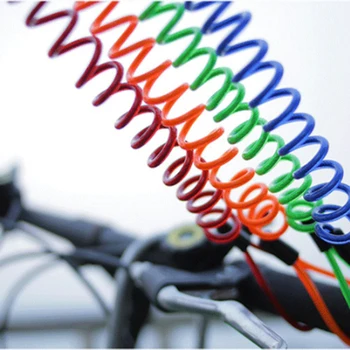Участък с дължина 120 см на велосипеди заключване напомняне еластична въже противоугонный велосипед, мотоциклет скутер пружинен кабел кабел 4 цвята 5905