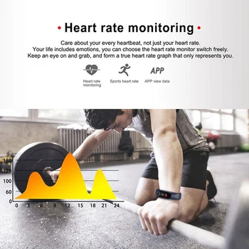 Фитнес Тракер Гривна Монитор На Сърдечната Честота Умен Гривна Smartbracelet Кръвното Налягане С Крачкомер Гривна 8667
