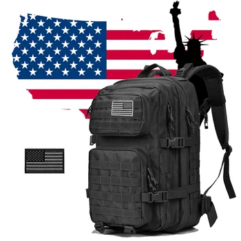 Флаг на САЩ военен тактически раница 50л мъжете открит армия Molle 1000D водоустойчива чанта за туризъм, къмпинг, лов, скално катерене