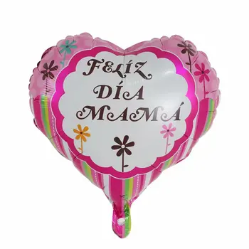 10шт 18 инча печатни испанска майка фолио балони Ден на майката форма на любов сърцата Globos декор мама балон подаръци балон доставка 1139