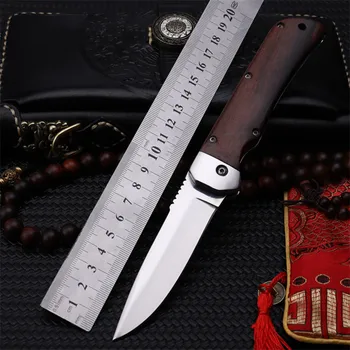 2020 New High Huality открит тактически сгъваем нож самоотбрана оцеляване, къмпинг дървена дръжка плодове ловни ножове 5340