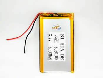 3.7 V 5000mAh 6060100 полимерна литиева LiPo акумулаторна батерия за MP4 GPS PSP DVD PAD e-book tablet pc power bank лаптоп, мобилен телефон 2459