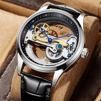 AILANG механични часовници, автоматични Мъжки спортни часовници кухи машини топ-марка мъжки ръчен часовник водоустойчив horloges manne 2021 4242