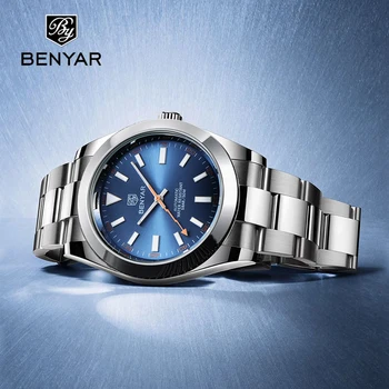 BENYAR автоматични часовници за мъже 2020 мъжките механични часовници на най-добрата марка на луксозни от неръждаема стомана водоустойчив спортни мъжки часовници reloj hombre 6354