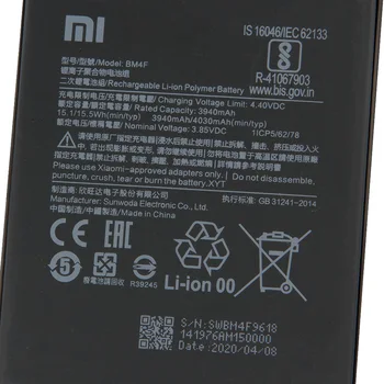 XiaoMi Original Replacement Battery BM4F For Xiaomi CC9 CC9e CC9E MI A3 Mi9 Lite New Authentic Phone Battery 4030mAh 4557