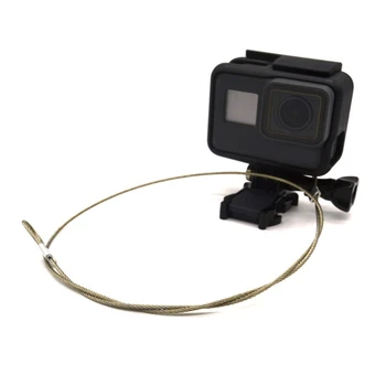 Колан от неръждаема стомана Tether ремък китката на ръката 60 см за камери GoPro нова 4902