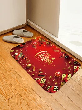 Коледно Килимче За Пода Весела Коледа Welcome Floor Мат Indoor Household Carpet Decoration Кухня, Баня Спалня Хол Fl 9127
