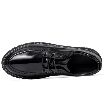 Луксозни Кожени Мъжки Причинители Обувки 2020 Удобни Мъжки Красовки Scarpe Uomo Мъжки Мокасини Дизайнерски Обувки Мъжете Най-Високо Качество Черен 2963