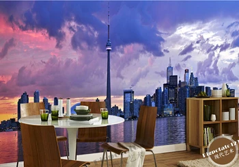 Потребителски снимки на тапети, небето Торонто градът е живописно на хоризонта за хола спални телевизор фон на стената Papel de parede 6652
