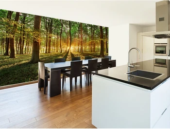 Потребителски тапети пейзаж, през пролетта гората, 3D снимка на фреската за хол спалня кухня фон на стените на водоустойчиви PVC тапети 6232