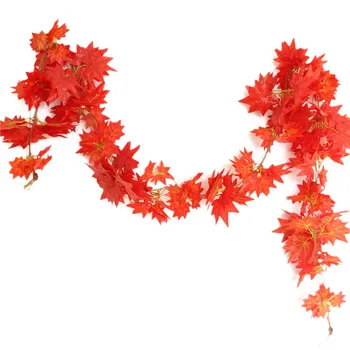 Червен кленов лист грозде изкуствени цветя, декоративни цветя за сватба бижута фестивал стоки за дома 4167