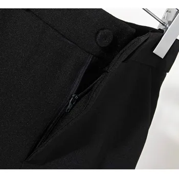 Черен женски блейзър висококачествен всекидневен костюм с дълги ръкави костюм офис шорти с висока талия костюм женски 2019 есен нова от две части 2148